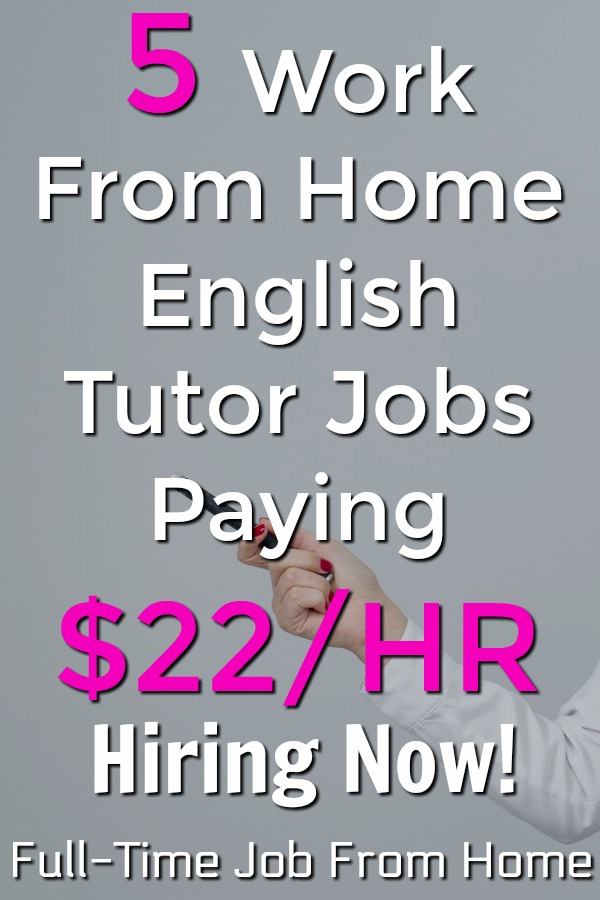 Did you know you could be working at home as an English tutor and make up to $22 an hour? Here're 5 legitimate English Tutor Jobs Hiring Now That Pay $19-$22 an Hour!
