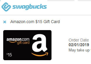 swagbucks payment proof amazon gift card