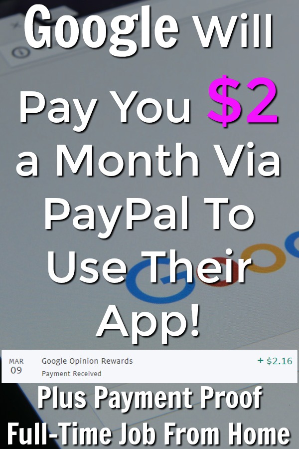 You could be earning over $2 each month by sharing your opinion with the Google Opinion Rewards App! Learn How You Can Get Paid Each Month by Google!