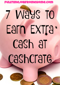 If you're looking to make extra cash online, here's 7 ways to make an extra income using CashCrate!