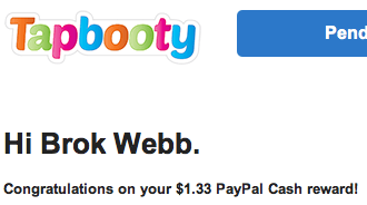 proof of tapbooty payment