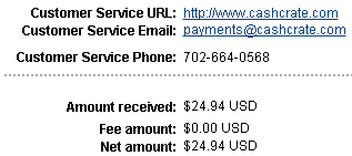 cashcrate payment proof