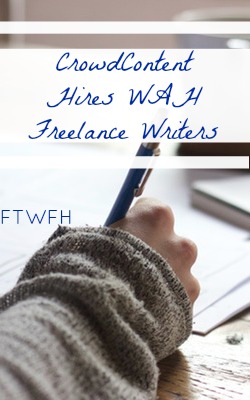 Learn How You Can Work At Home As A Freelance Writer For Crowd Content!