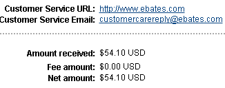 ebates payment proof