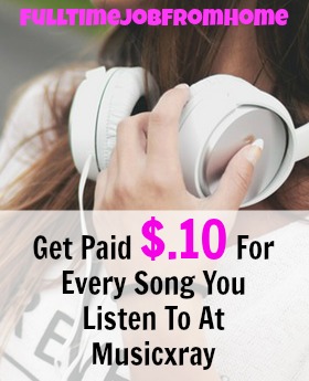 Learn How You Can Get Paid $.10 Per Song That You Listen To At Musicxray. Get Paid via PayPal once you earn $20, just for listening to music you like! 