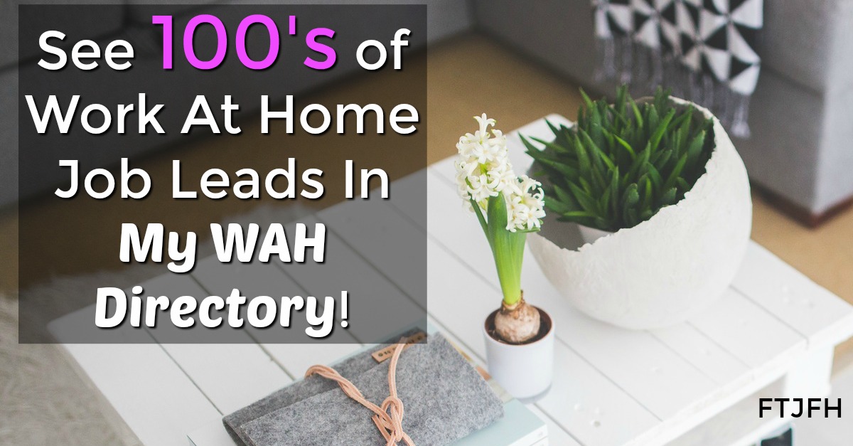 Gain Access To 100's of Work At Home Jobs Inside My Work At Home Jobs Directory!