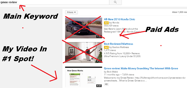 how to rank a youtube video first in search results