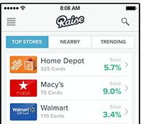 raise.com app review get paid to sell gift cards 