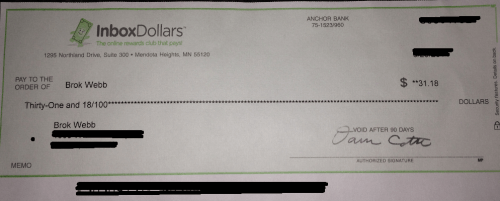 InboxDollars Payment Proof