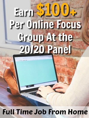 Learn How You Can Make Over $100 Per Online Focus Group at the 20/20 Panel!