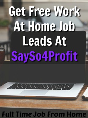 Learn How You Can Get Free Work At Home and Make Money Online Leads Sent Directly To Your Email At Say So 4 Profit!