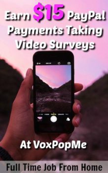 Learn How You Can Get Paid To Take Short 15-60 second video surveys with the VoxPopMe app. Pays via PayPal!