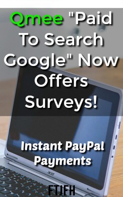 Qmee, one of my favorite extra income sites that pays you to search Google now offers surveys. Instant PayPal payments and no minimum cash out amount!