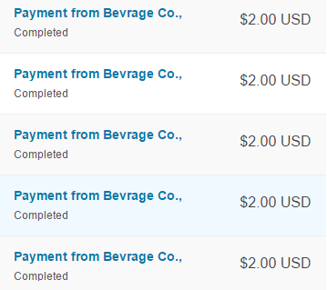 beverage app payment proof