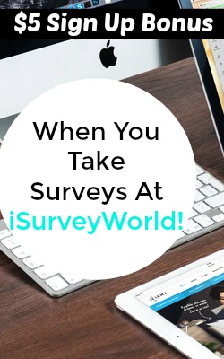 Learn How You Can Earn A $5 Signup Bonus Taking Surveys At iSurveyWorld! But is it really legitimate?