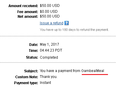 gambeal payment proof
