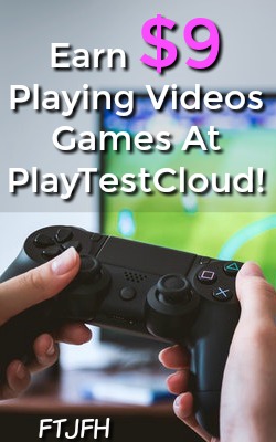 Do you want to earn money playing video games? You can get paid up to $9 per 15-30 minutes of playing and giving your opinion on video games at PlayTestCloud!
