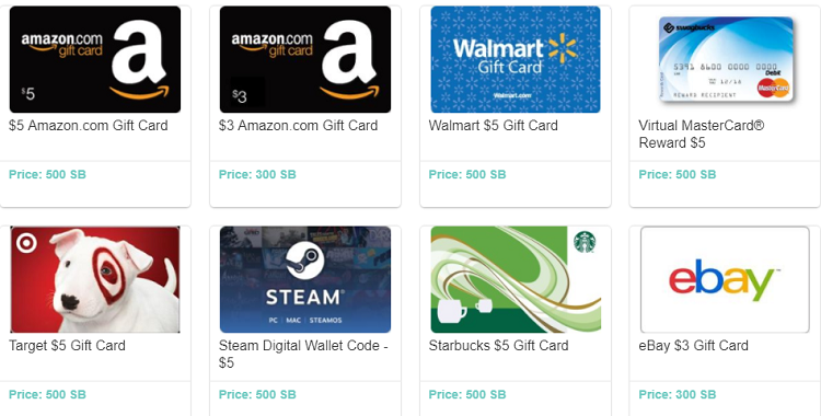 swagbucks gift cards