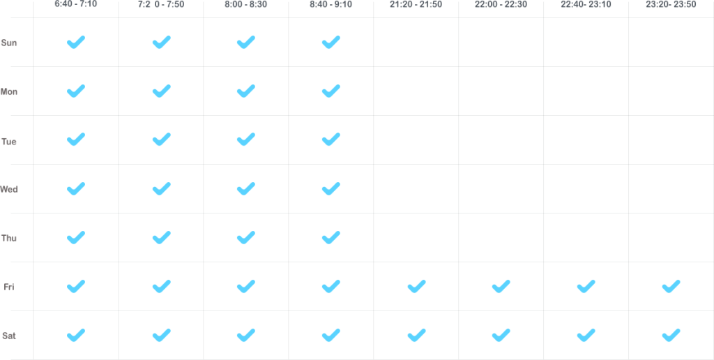 funbulous schedule