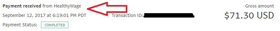 healthywage payment proof