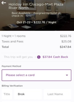 book hotel room to earn with dosh app