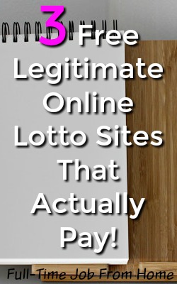 Did you know that there are free online lottery sites that you could be using to earn cash? Well not all of them are legitimate but here're 3 that are!