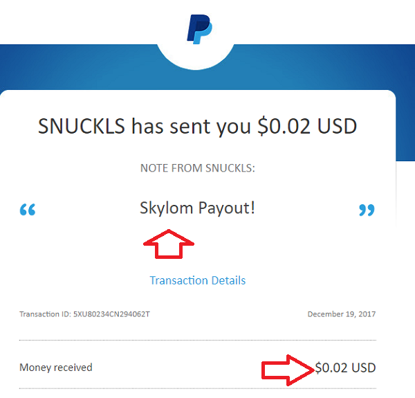 skylom payment proof