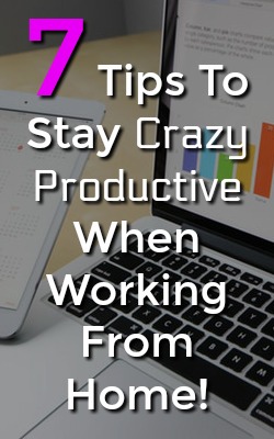 If you're part of the work from home work force you've probably struggled making the transition from the normal office job. Make sure to check out these 7 tips on how to stay crazy productive while working from home!