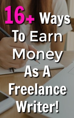 Are you looking to make money online? Have you thought about freelance writing? Here're over 16 ways you can make money from home as a freelance writer!