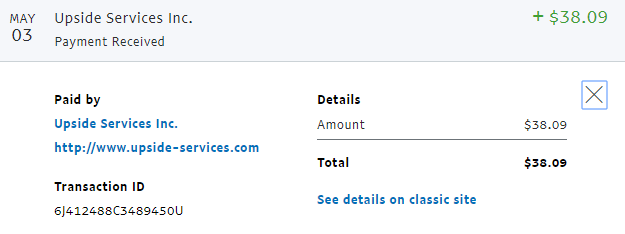 getupside payment proof