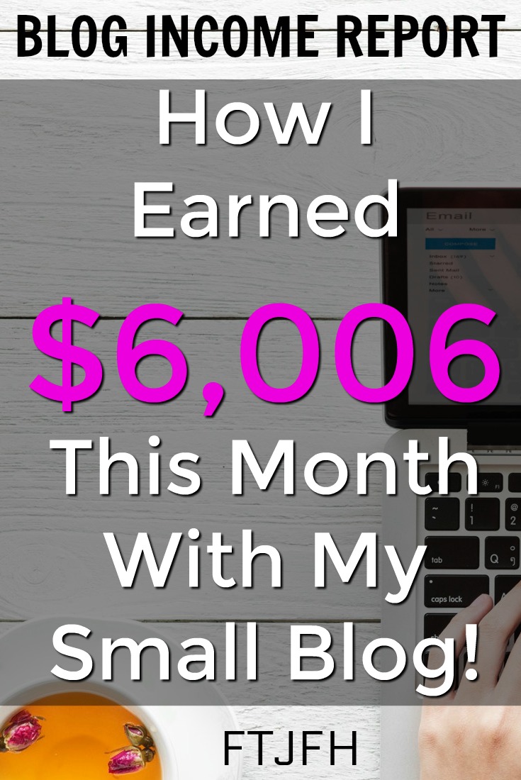Last month I made over $6,000 with my small self ran blog! Learn exactly where my income came from and how you can start making a passive income with a blog too!