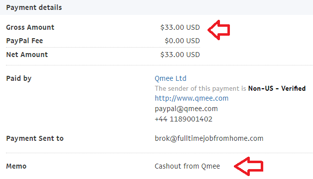 qmee payment proof January