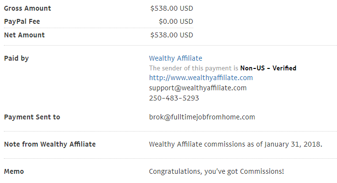 proof wealthy affiliate pays