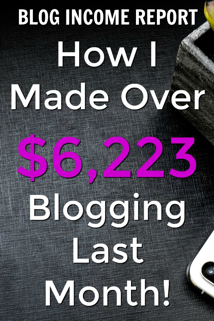 Last month I made over 6 grand from my small blog! Learn where my income came from and exactly how you can start making money with a blog too!