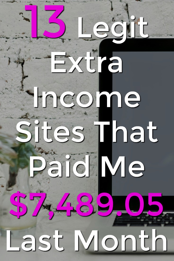 Last month I made over $7,000 just by using extra income sites online! Learn what sites I use and how I earn a living online!