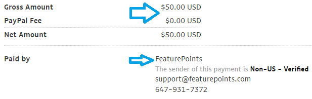 featurepoints app payment proof