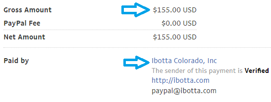 ibotta.com app payment proof