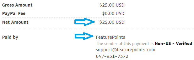 featurepoints app payment proof