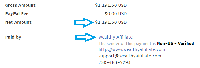 wealthy affiliate payment proof