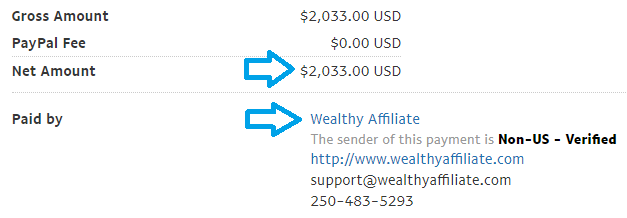 wealthy affiliate payment proof