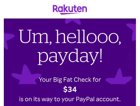 Rakuten PayPal Payment Email