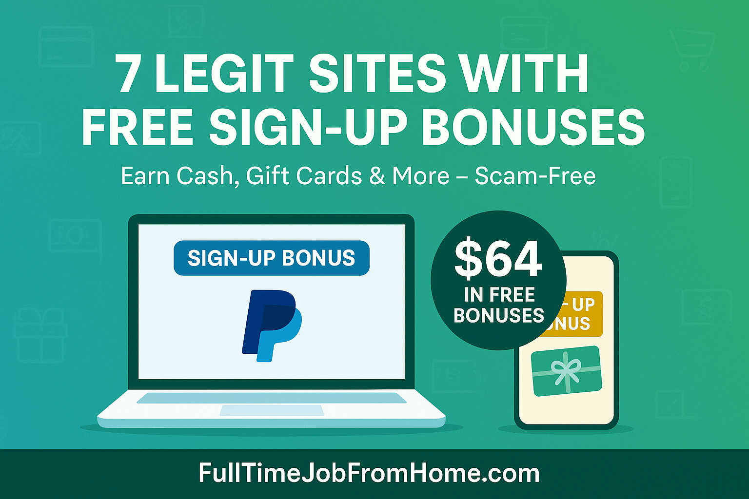 7 Legitimate Make Money Online Sites that Offer Free Sign Up Bonuses