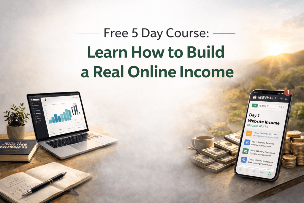 Learn How to Build A Real Online Income 5 day Free Course 
